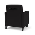 thumbnail image 3 of Siena 17.5" Lounge Reception Guest Chair / Casters / Black Wood Legs / Black, 3 of 5