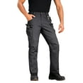 thumbnail image 2 of Fleece Lined Cargo Pants for Men Waterproof Pants Winter Warm Ripstop Cargo Pants with Pockets Black 2XL, 2 of 9