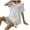 White, variant on Cute Pajama Sets for Women in Clearance Womens Solid Pajama Set 2 Piece Short Sleeve Doll Collar Bow Lapel Shirt and Pants Loungewear Set Cute Sleepwear Ladies Pajamas Sets New Green XL