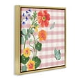 thumbnail image 4 of Stupell Industries Garden Poppies on Gingham Botanical & Floral Painting Gold Floater Framed Canvas Art Print Wall Art, 18 x 18, 4 of 10