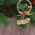 thumbnail image 6 of Mecorevxz Christmas Bells with Bows and pine needles,Red Friut Christmas Pendant for Xmas Tree Decor,Christmas Gifts(Gold), 6 of 8