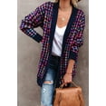 thumbnail image 5 of Women's Colorful Open Front Knit Cardigan Long Sleeve Loose Oversized Pullover Sweater Coat, 5 of 5
