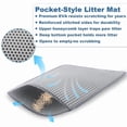 thumbnail image 6 of Jumbo Cat Litter Box Stainless Steel - Extra Large Open Top for Big Cats, High Sides Reduce Scatter, Non Stick & Leak Proof, Easy Clean w/Scoop & Mat, 6 of 7