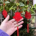 thumbnail image 2 of 6 colgantes de Año Nuevo chino de fieltro rojo, decoración colgante con borlas de personajes de primavera recortados en papel para festivales, fiestas en casa., 2 of 7