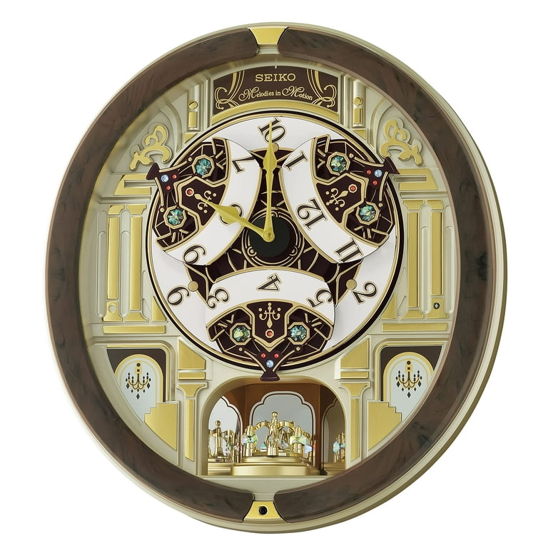 Seiko Melodies in Motion Wall Clock, Golden Chandelier - Walmart.com