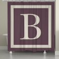 thumbnail image 3 of Laural Home  Monogram Border Shower Curtain, 3 of 5