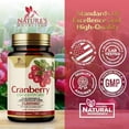 thumbnail image 5 of Cranberry Pills Supplement 25,000mg - Fresh Cranberry Equivalent with Vitamin C & E - Urinary Tract Health Support, Sugar Free Formula, Fruit Powder Extract - Non-GMO, Bottled in USA - 120 Capsules, 5 of 10