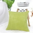 thumbnail image 2 of PiccoCasa Decorative Throw Pillow Cover Corduroy Corn Striped Cushion Cover, Light Green 26" x 26", 2 of 8