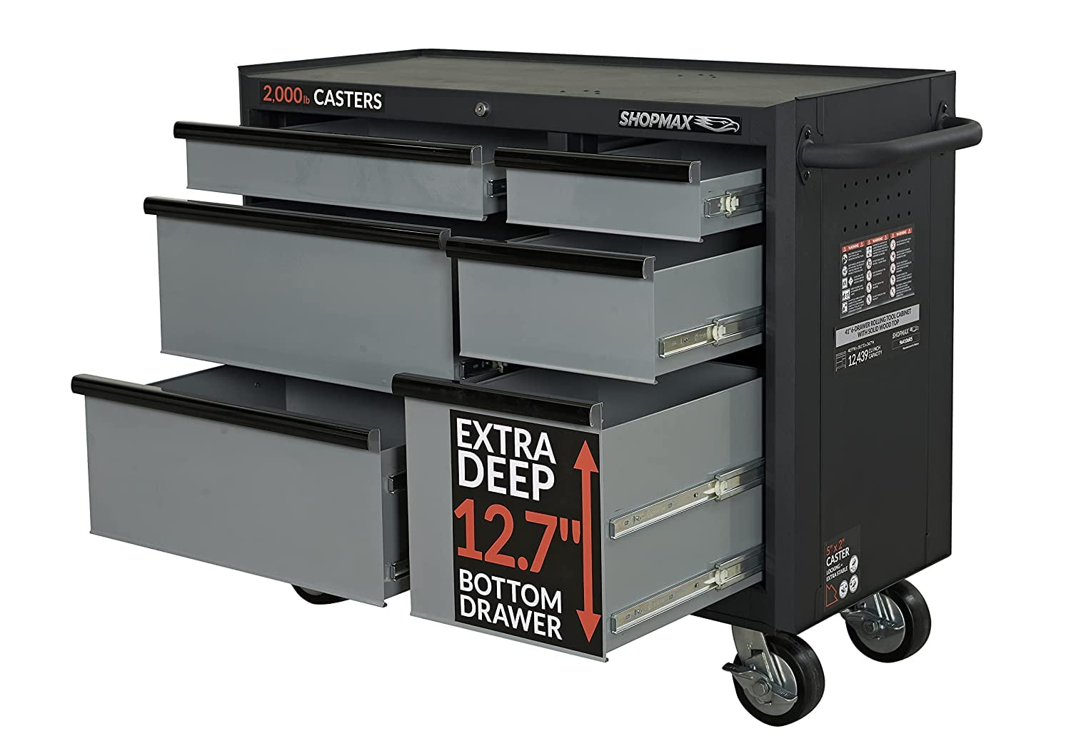 41″ 6-Drawer Rolling Tool Cabinet