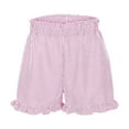thumbnail image 4 of MKLEKYY Pantalones Cortos de Verano para Mujer, de Cintura Alta, A Rayas, con Ribete de Encaje, Informales, de Pierna Ancha, con Bolsillos, Elegantes y Ligeros., 4 of 4