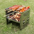 thumbnail image 4 of xinxixnxx Stainless Steel Barbecue Grill Portable Folding Washable Reusable Removable Grills Outdoor Backyard Weekend Grilling Tools Straight Grill Net, 4 of 9