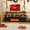 Black, variant on ANPOO 70" Fireplace TV Stand with 40" Electric Fireplace,LED Lights Entertainment Center for TVs Up to 80",Modern Media TV Console with Storage Cabinets and Charging Station,White