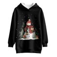 thumbnail image 4 of Psesaysky Girl’s Casual Long Sleeve Snowman Christmas Print Hoodies Comfy Cute Loose Fit Pullover Sweatshirt Loose Cozy Outwear for 7-8 Years, 4 of 7