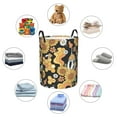 thumbnail image 6 of Haiem Mushrooms Honeycomb Leather Dirty Clothes Laundry Basket,Sturdy & Waterproof,Collapsible Round Design For Efficient Space Management,Multi-Purpose Storage Basket, 6 of 8