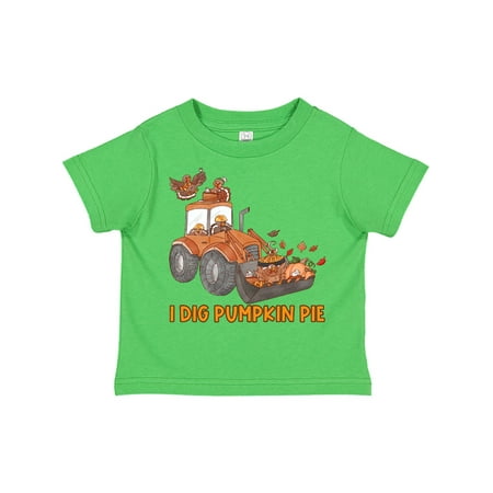 

Inktastic I Dig Pumpkin Pie Turkeys and Bulldozer Gift Toddler Boy or Toddler Girl T-Shirt