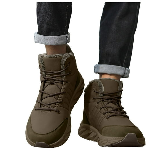 Barefoot Snow Boots Women Men Winter Thermal Fleece Lined Platform Hiking Ankle Booties Waterproof Non Slip Short Boots