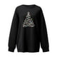 thumbnail image 2 of Gibobby Sudadera Navidad mujer Sudadera con capucha estampada navideña holgada para mujer con mangas hasta los hombros(Negro,G), 2 of 3