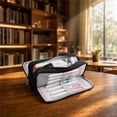 thumbnail image 5 of OCCOA Multi Layer Zippered Pencil Case with Elastic Straps Large Capacity Oxford Cloth Organizer for Pens Rulers Office Travel Stationery Storage, Black, 5 of 5