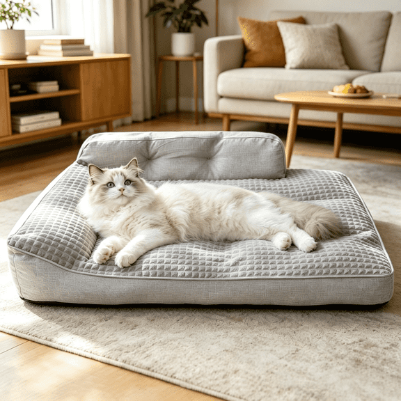 BOFNL 20in Dog Beds for Small Dogs and Cats, Orthopedic Bolster Pet Bed for Crate, Non-Slip Bottom, Washable, up to 10 lbs, Size 20"x14"x8", Gray