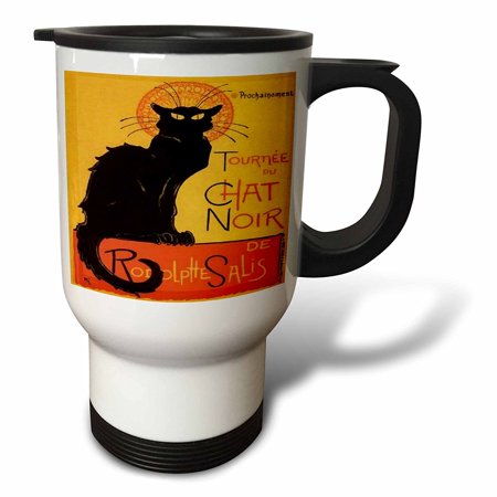 3drose Le Chat Noir Advertising Art Nouveau Black Cat Cat Cats Chat Noir Le Chat Travel Mug 14oz Stainless Steel