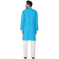 thumbnail image 2 of SKAVIJ Ensemble Kurta Pyjama Homme Coton Manches Longues Soirée Yoga Turquoise L, 2 of 6