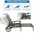 thumbnail image 3 of CHEERFUN 193x64.5x93cm Adjustable Backrest Courtyard Cast Aluminum Chaise Lounge Chair Bronze, 3 of 11