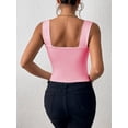thumbnail image 5 of Women'S Sleeveless Skinny Basic Strappy Crop Tank Tops 2025 Pink L, 5 of 7