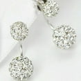 thumbnail image 3 of UDIYO 1 Pair Women Jewelry U-shape Double Beaded Rhinestone Ball Stud Earrings, 3 of 5