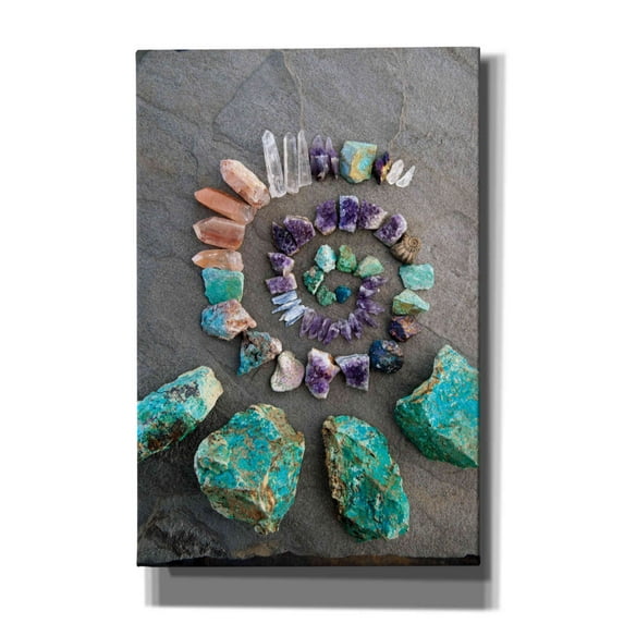 Epic Graffiti 'Reiki Energy Crystal Spiral' by Elena Ray, Canvas Wall Art, 12"x18"