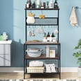thumbnail image 3 of Mueble de cocina FurnitureR Estilo industrial para microondas con almacenamiento, 3 of 6