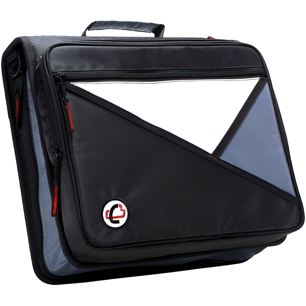 Case-it The Dual 2-in-1 Zipper Binder-Two 1.5 inch D-Rings-Pen