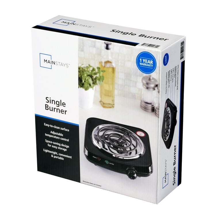 Mainstays Double Burner, 120V~ 1800W, Portable, Easy to Cook