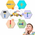 thumbnail image 3 of Bloques de construcción para niños, juguetes de tallo para niños y niñas, juego de juguetes divertidos para actividades educativas creativas para niños (70 piezas), 3 of 5