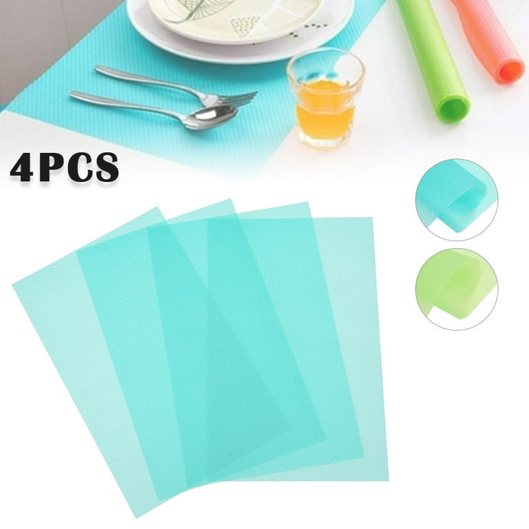 4pcs Refrigerator Mats Refrigerator Liners Refrigerator Pads, Refrigerator  Liners for Shelves Washable Fridge Liners, Drawer Table Placemats for  Kitchen (Clear)