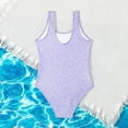 thumbnail image 5 of NIEWTR Girls' One Piece Swimsuit Rash Guard Long Torso Bathing Suit UPF 50 Plus Sun Protective Swimwear（A-Purple,5-6 Years), 5 of 6