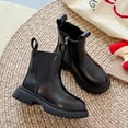 thumbnail image 6 of Mgmyaa Girls' British Style Solid Color Short Boots for Fall, Fashionable Mid-Calf Boots for Little and Big Kids, 6 of 8