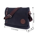 thumbnail image 2 of Bandolera HuaChen M36, lona vintage, 36 x 8 x 29 cm, portátil de 14 pulgadas, 2 of 8