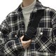thumbnail image 5 of Abrigo A Cuadros Casual Suelto Estilo Harajuku Manga Larga Fibra De Poliéster Chaqueta De Hombre Para Compras Diarias Negro XL, 5 of 8