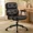 Black, variant on Betcozy Mid-Century Modern Desk Chair, Comfortable Tufted Leather Computer Chair with Padded Arms, Cozy Swivel Lounge Task Chair for Writing, Studying, Reading & Creative Studio,Black
