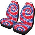 thumbnail image 5 of Pzuqiu American Flag Tie-Dye Style Durable Car Seat Covers Full Set, for Van Seats SUV Seats Vehicle Seats Suitable for Most Sedans Truck, 5 of 10