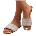 thumbnail image 3 of Bmisegm Women Sandals Fashionable New Pattern Water Diamond Decoration Open Toe Breathable and Comfortable Non Slip Beach Casual Shoes Womens Sandals Summer Brown 8.5, 3 of 9