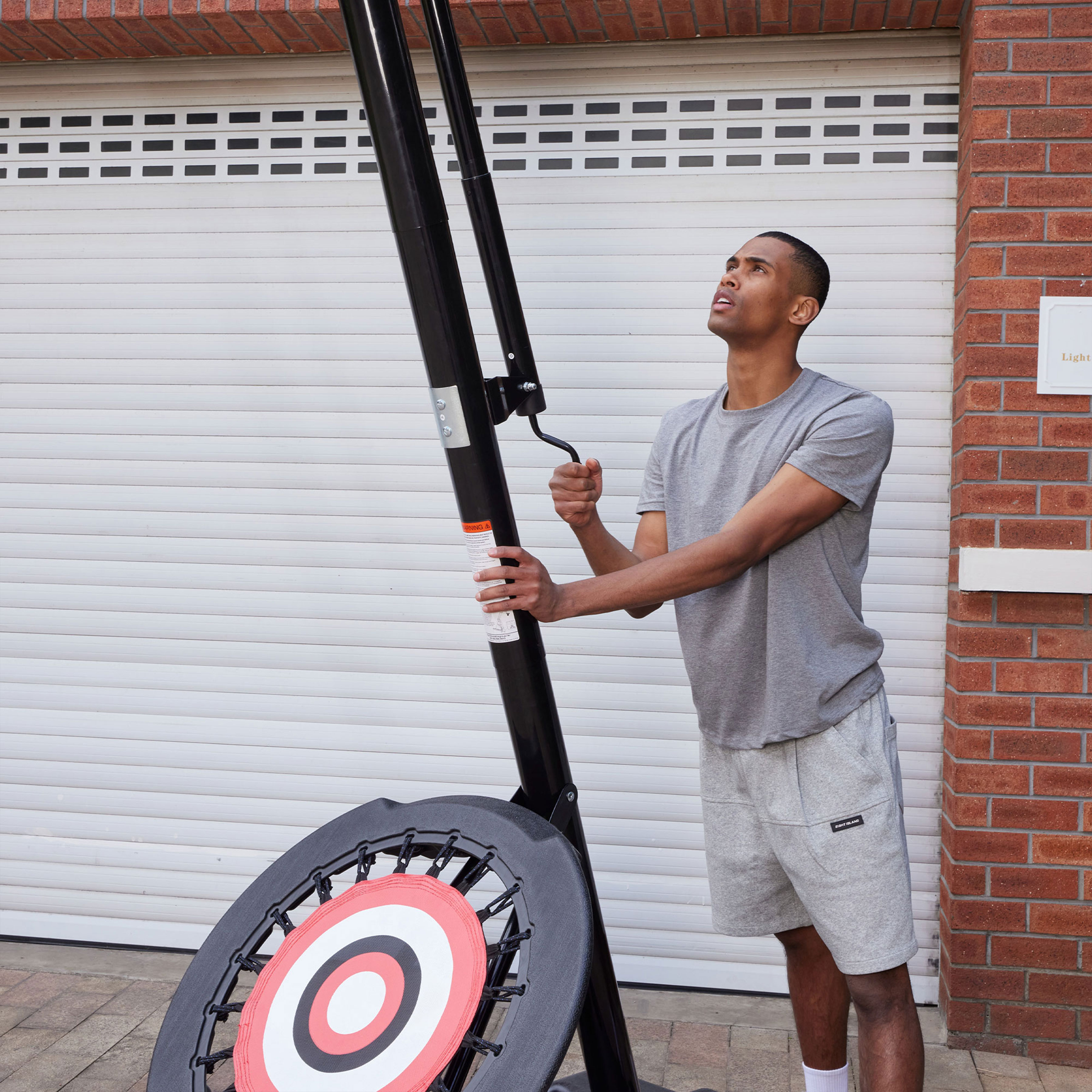 IE Sports Portable Height Adjustable Basketball Hoop w/44" Backboard & Base