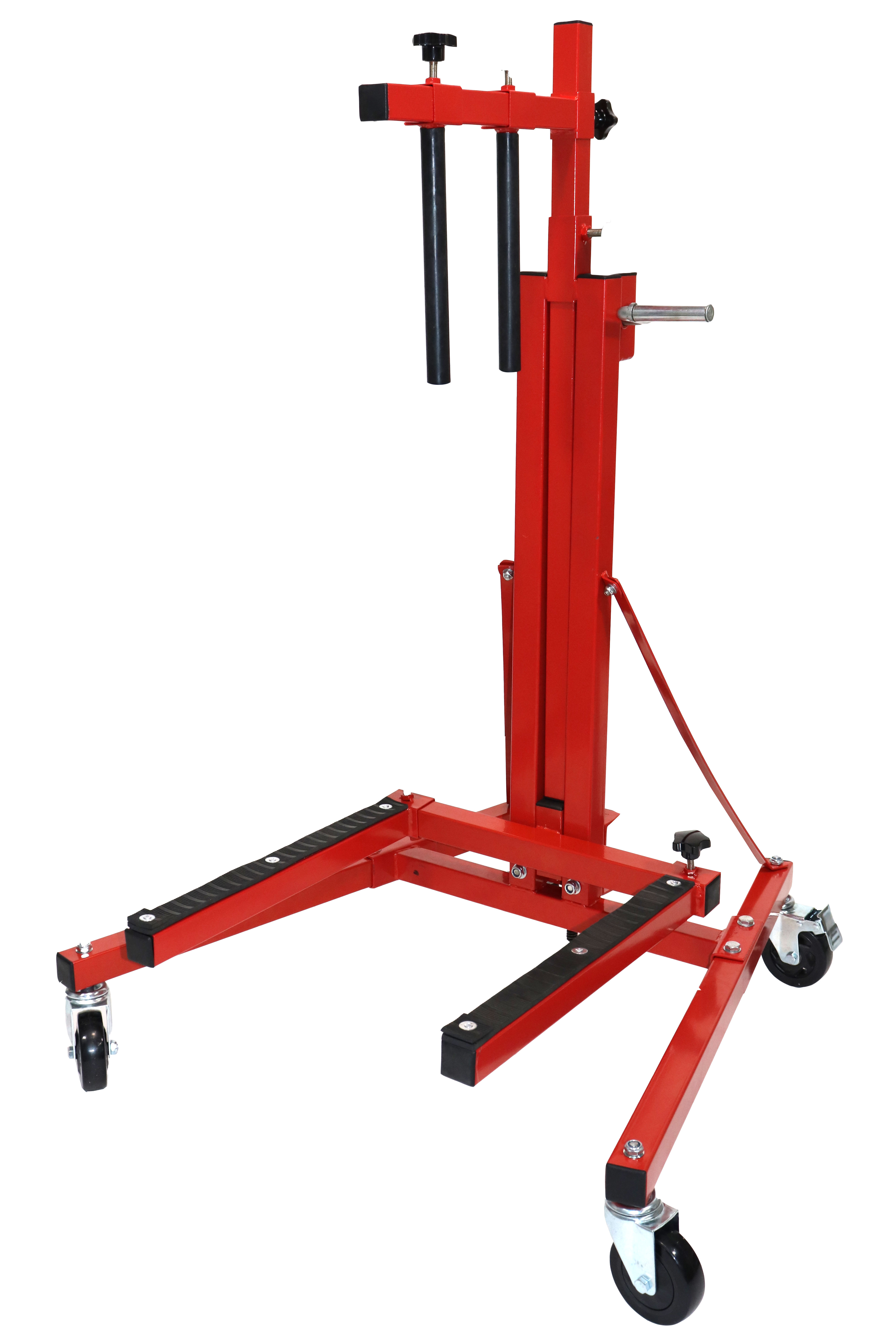 Dragway Tools Hand Cranking Car Door Jack Lift w/ 4 Polyurethane Caster