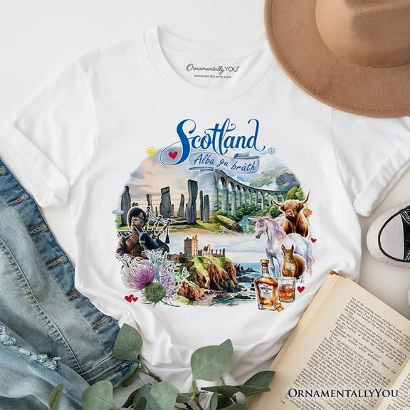 Enchanting Scotland Christmas T-Shirt, Celtic Culture and Heritage Edinburgh Tee and Souvenir