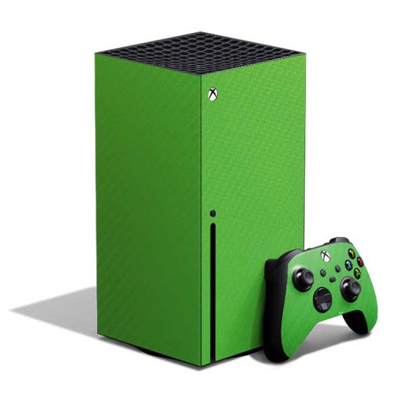 Skinit Textures Green Carbon Fiber Xbox Series X Bundle Skin