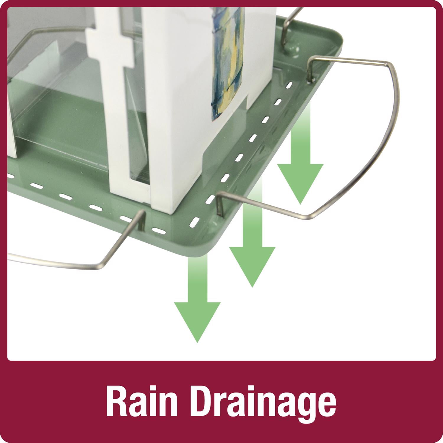 Nature's Way Country Cottage Metal Gazebo Bird Feeder 1.56 Qt, Green