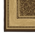 thumbnail image 3 of Ottomanson Border Kitchen Runner Rug 1'10" x 6' - Non Slip Low Pile Carpet, Brown, 3 of 13