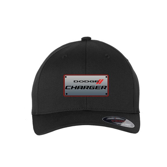 Dodge Charger Black Flex Fit Hat - Adult Size