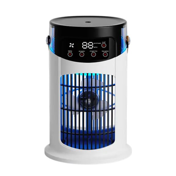 Tower Fan for Bedroom,Velocity Quiet Floor Fan,70°Oscillating Fans for Indoors with 4 Speeds,1-6HTimer,Bladeless Standing Fan With An Ice Lattice