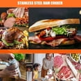 thumbnail image 4 of Ham Maker with / Cooking Thermometer and Silicone Kitchen Mittens Stainless Steel Meat Press Mold for Homemade Deli Meats, 4 of 5